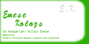 emese kolozs business card